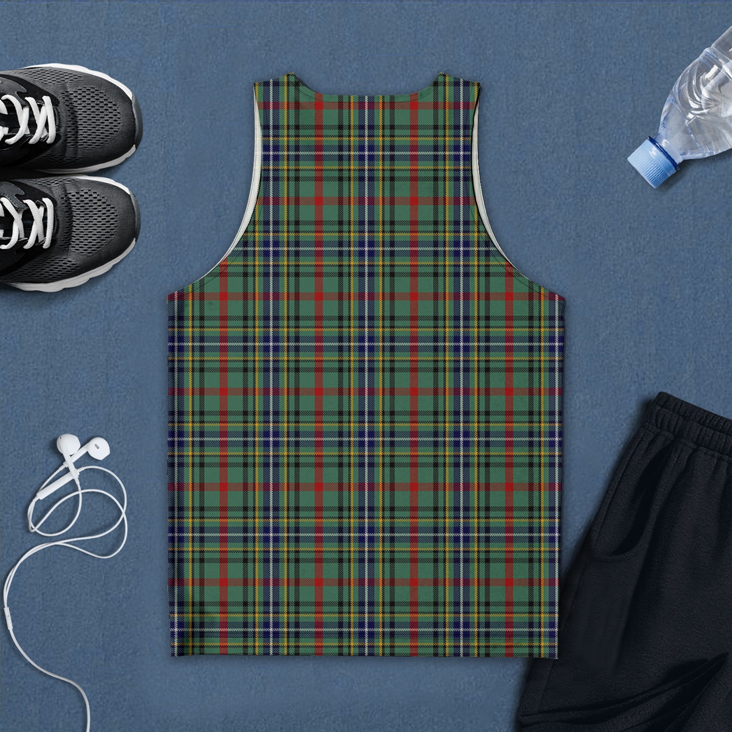 Bisset Tartan Mens Tank Top with Family Crest - Tartan Vibes Clothing