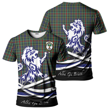 Bisset Tartan T-Shirt with Alba Gu Brath Regal Lion Emblem - Tartan Vibes Clothing