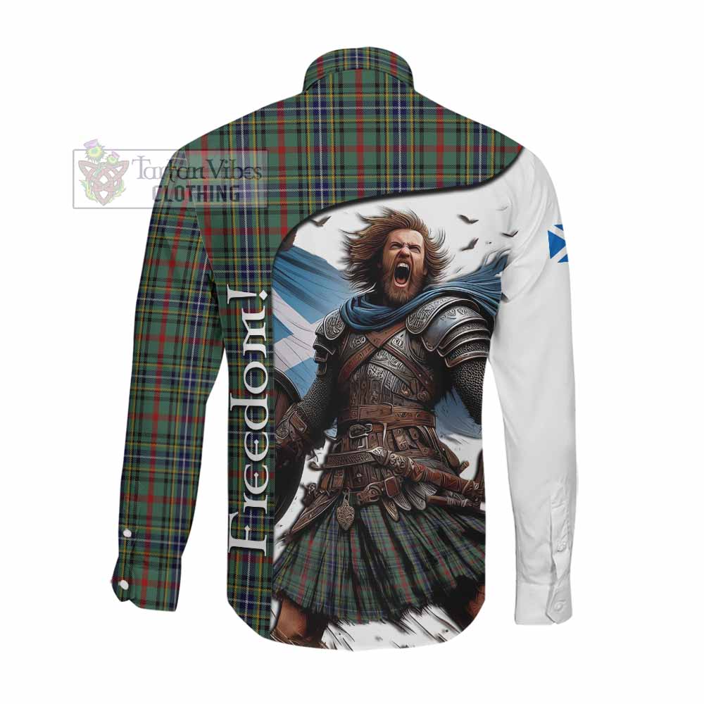 Bisset Crest Tartan Long Sleeve Button Shirt Inspired by the Freedom of Scottish Warrior Men's Shirt - Tartan Vibes Clothing