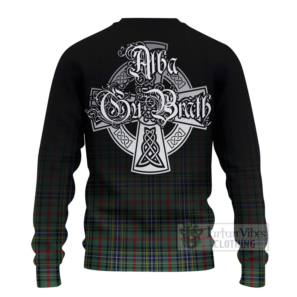 Bisset Tartan Ugly Sweater Featuring Alba Gu Brath Family Crest Celtic Inspired - Tartan Vibes Clothing