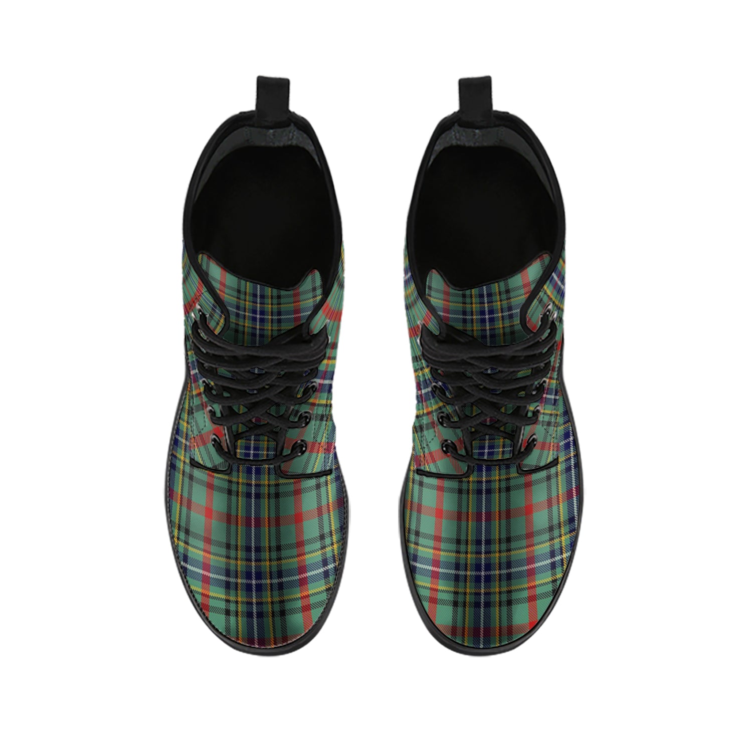 Bisset Tartan Leather Boots - Tartanvibesclothing
