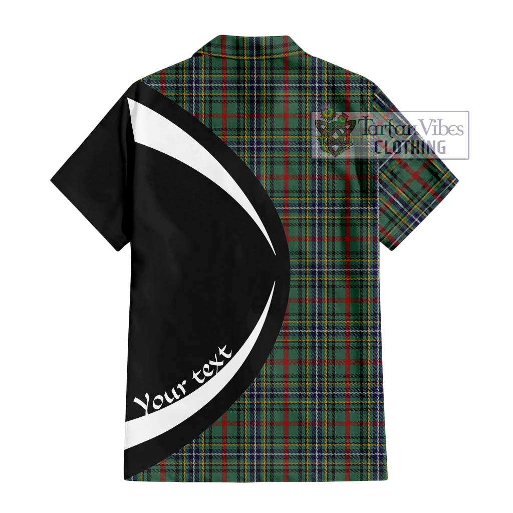 Bisset Tartan Hawaiian Shirt with Family Crest Circle Style - Tartan Vibes Clothing