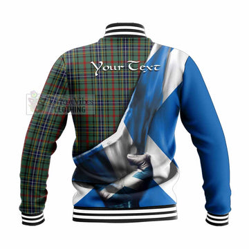 Bisset Tartan Baseball Jacket with Family Crest Scotland Patriotic Style - Tartan Vibes Clothing