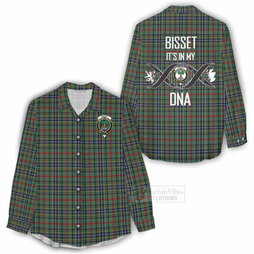 Bisset Tartan Women's Casual Shirt with Family Crest DNA In Me Style - Tartan Vibes Clothing