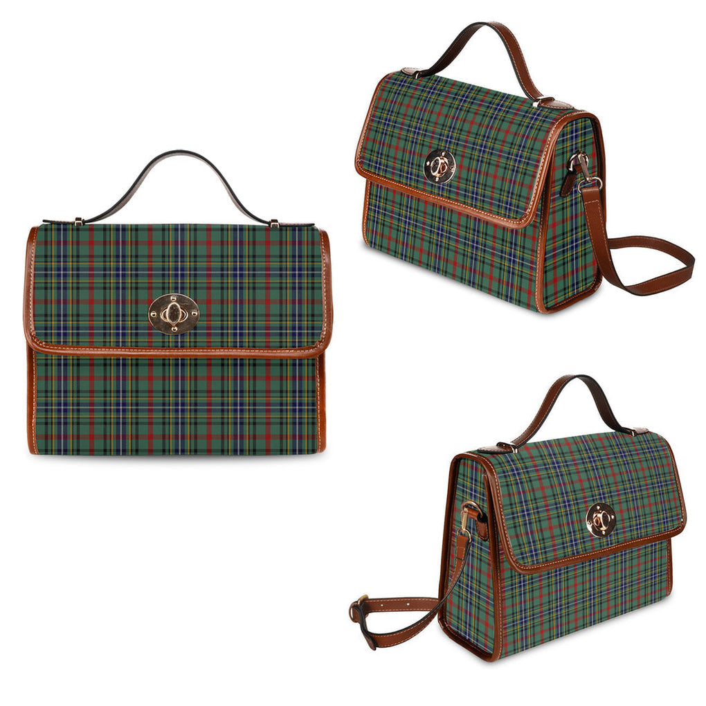 Bisset Tartan Leather Strap Waterproof Canvas Bag - Tartanvibesclothing