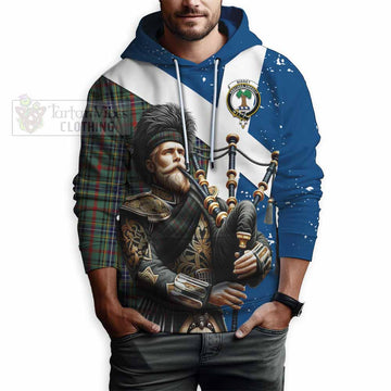 Bisset Tartan Hoodie with Family Crest Scottish Bagpiper Vibes - Tartan Vibes Clothing