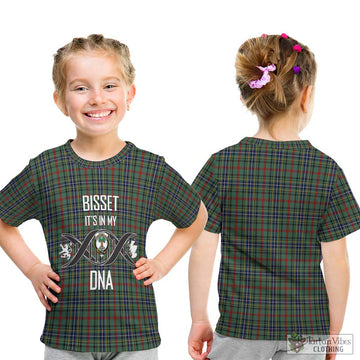 Bisset Tartan Kid T-Shirt with Family Crest DNA In Me Style - Tartan Vibes Clothing