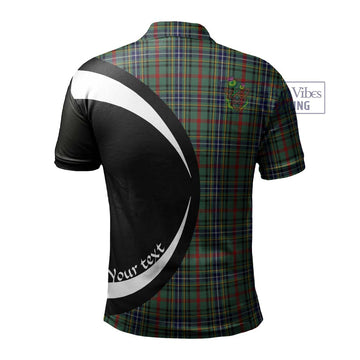 Bisset Tartan Men's Polo Shirt with Family Crest Circle Style - Tartan Vibes Clothing