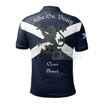Bisset Tartan Lion Rampant Polo Shirt Proudly Display Your Heritage with Alba Gu Brath and Clan Name - Tartan Vibes Clothing