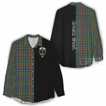 Bisset Tartan Women's Casual Shirt with Family Crest and Half Of Me Style - Tartan Vibes Clothing