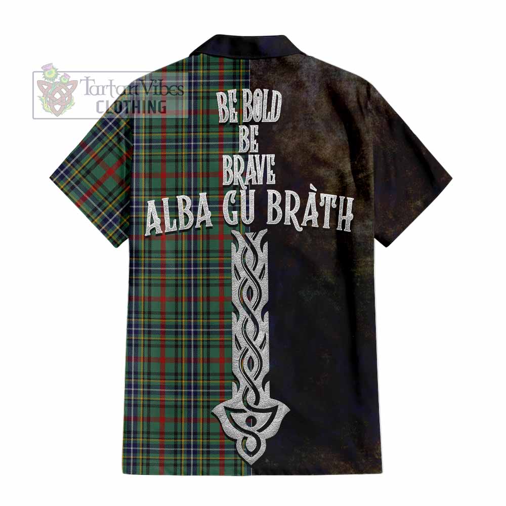 Bisset Tartan Family Crest Hawaiian Shirt Alba Gu Brath Be Brave Lion Ancient Style - Tartan Vibes Clothing