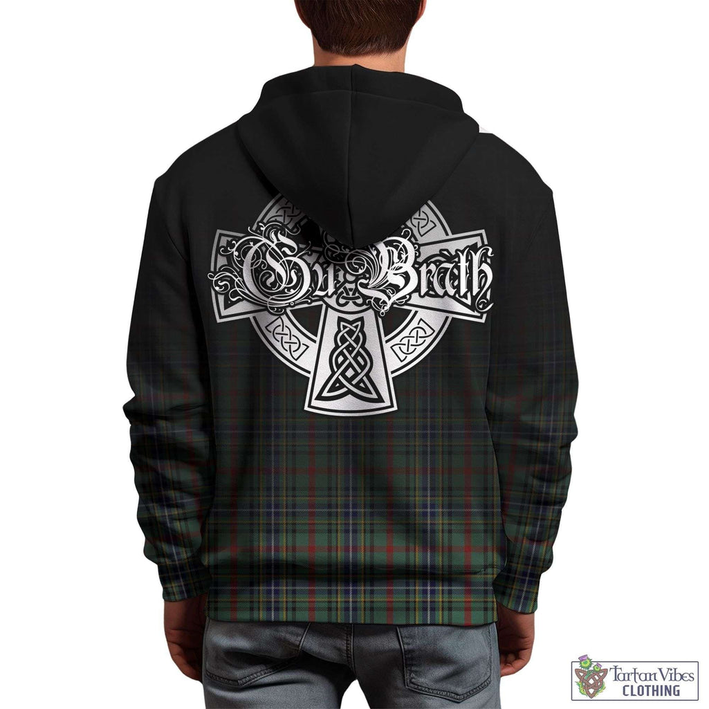 Tartan Vibes Clothing Bisset Tartan Hoodie Featuring Alba Gu Brath Family Crest Celtic Inspired