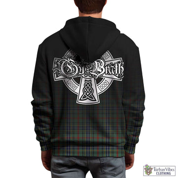 Tartan Vibes Clothing Bisset Tartan Hoodie Featuring Alba Gu Brath Family Crest Celtic Inspired