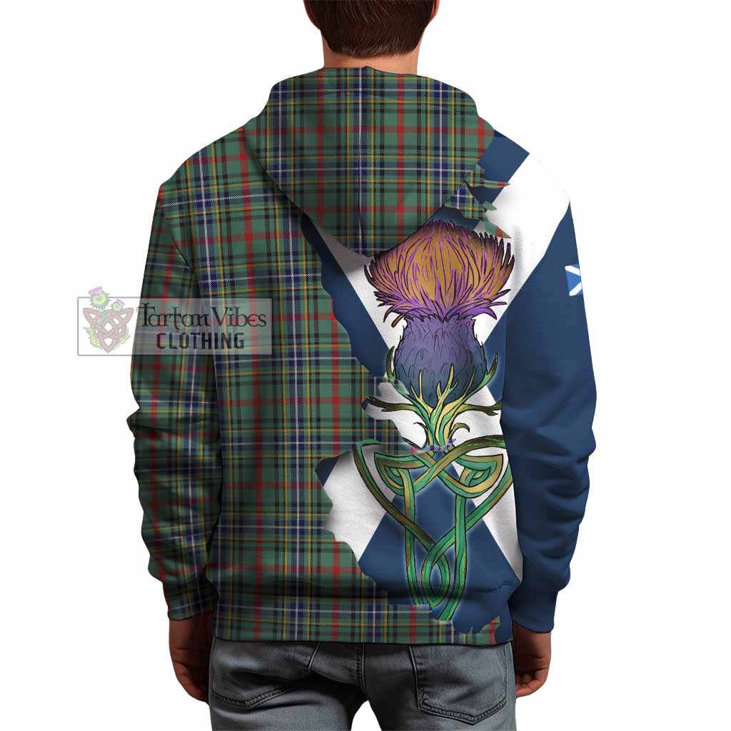 Tartan Vibes Clothing Bisset Tartan Family Crest Hoodie Scottish Thistle Celtic Inspired