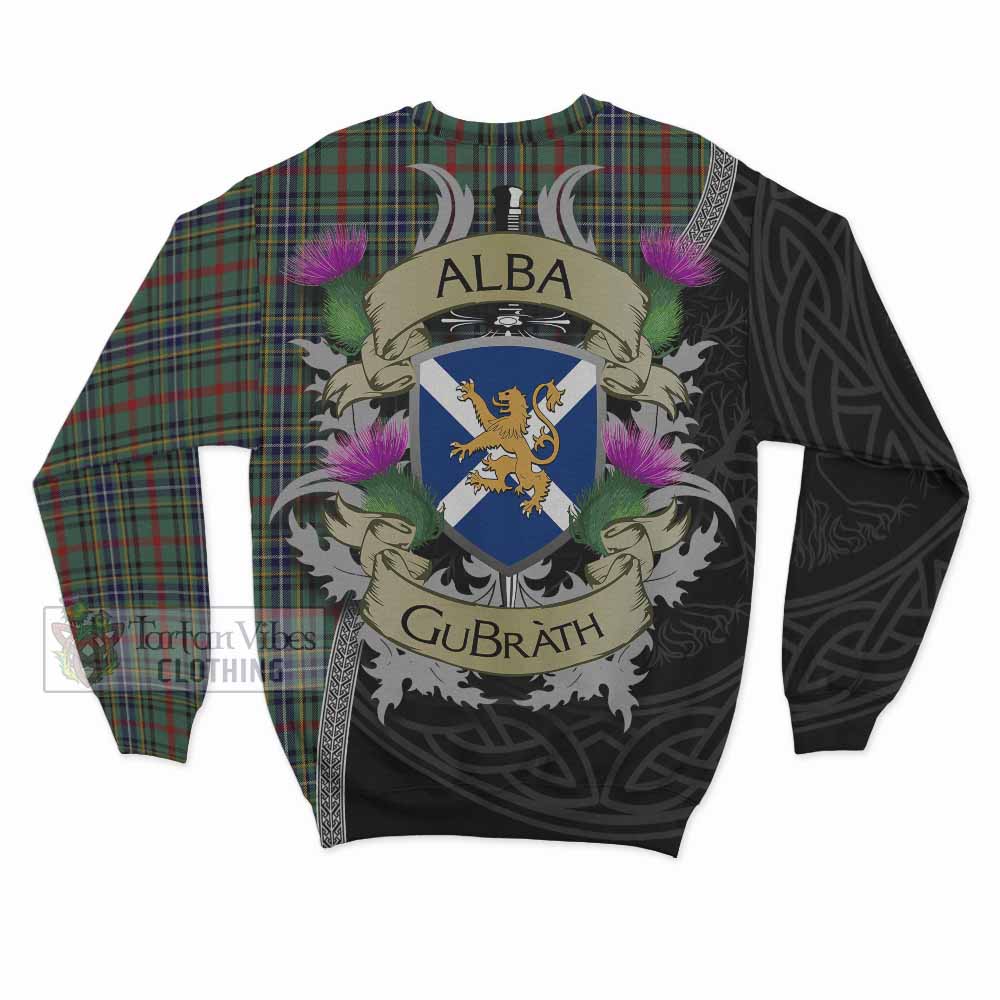 Bisset Tartan Family Crest Sweatshirt Lion Rampant Royal Thistle Shield Celtic Inspired - Tartan Vibes Clothing