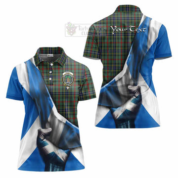 Bisset Tartan Women's Polo Shirt with Family Crest Scotland Patriotic Style - Tartan Vibes Clothing