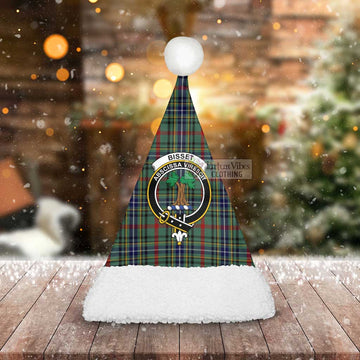 Bisset Tartan Christmas Santa Hats with Family Crest - Tartan Vibes Clothing