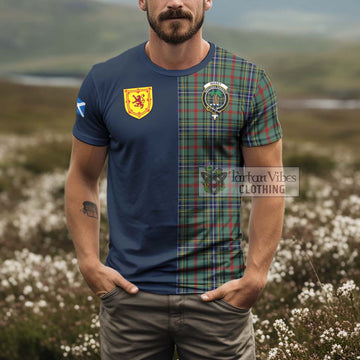 Bisset Tartan T-Shirt Alba with Scottish Lion Royal Arm Half Style - Tartan Vibes Clothing