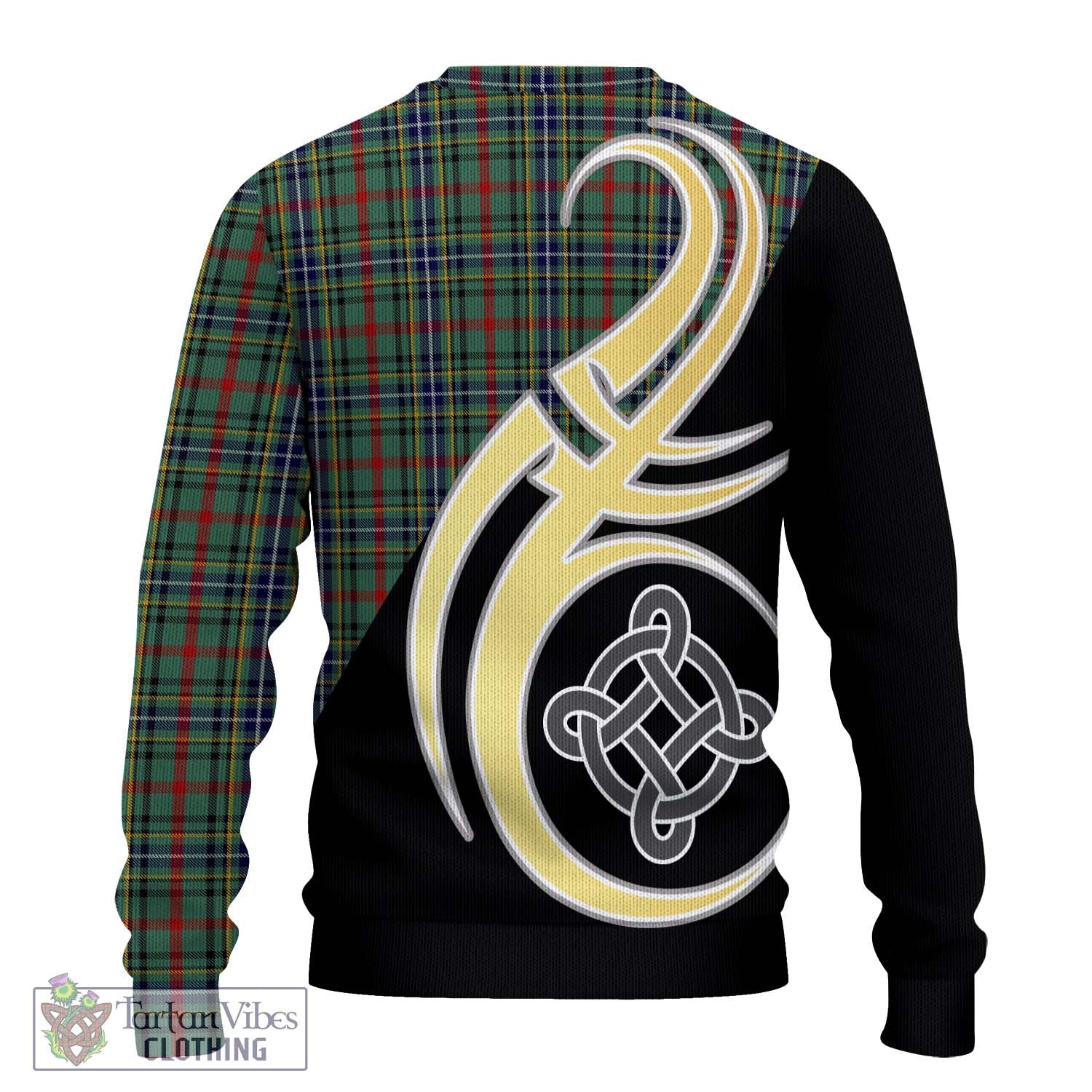 Bisset Tartan Ugly Sweater with Family Crest and Celtic Symbol Style - Tartan Vibes Clothing