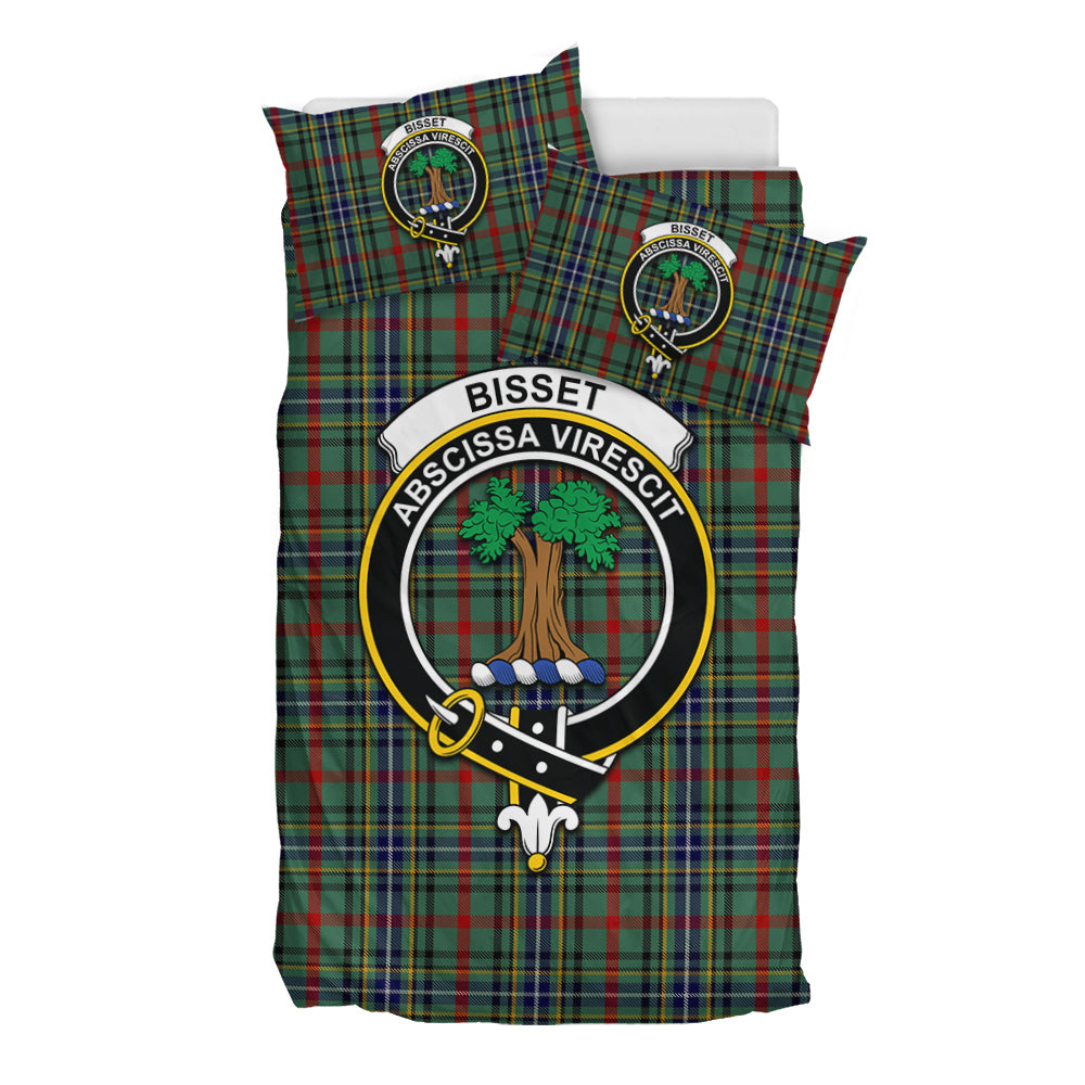Bisset Tartan Bedding Set with Family Crest - Tartan Vibes Clothing