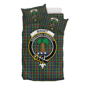 Bisset Tartan Bedding Set with Family Crest - Tartan Vibes Clothing