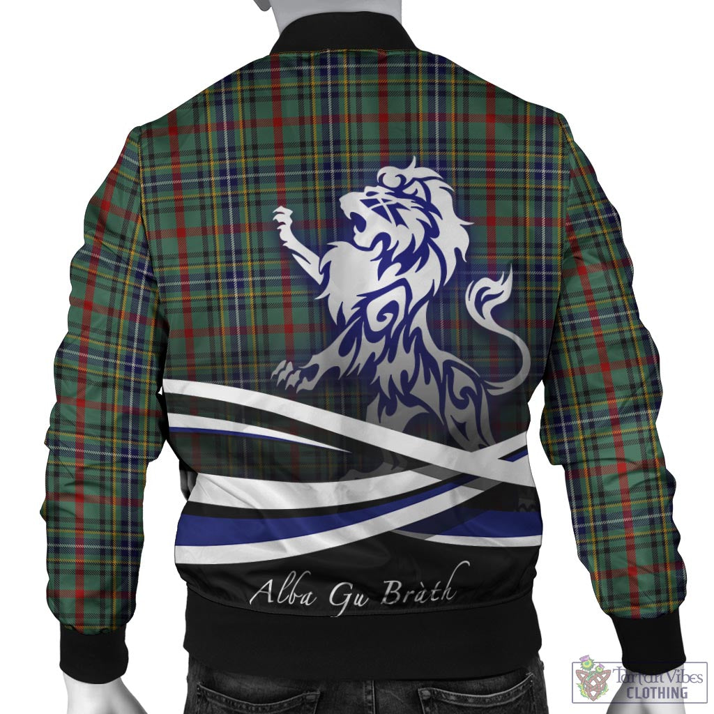 Bisset Tartan Bomber Jacket with Alba Gu Brath Regal Lion Emblem - Tartan Vibes Clothing