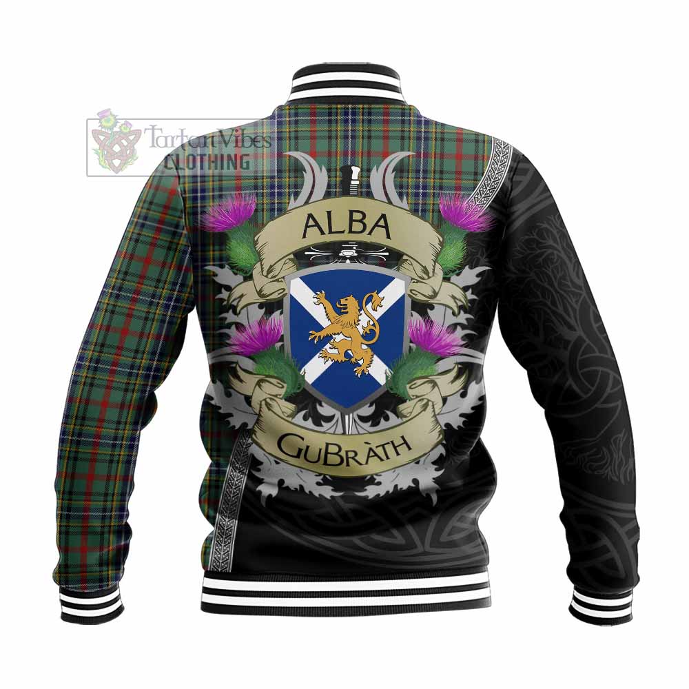 Bisset Tartan Family Crest Baseball Jacket Lion Rampant Royal Thistle Shield Celtic Inspired - Tartan Vibes Clothing