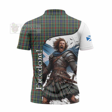 Bisset Crest Tartan Zipper Polo Shirt Inspired by the Freedom of Scottish Warrior - Tartan Vibes Clothing