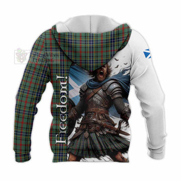 Bisset Crest Tartan Knitted Hoodie Inspired by the Freedom of Scottish Warrior - Tartan Vibes Clothing