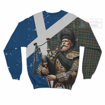 Bisset Tartan Sweatshirt with Family Crest Scottish Bagpiper Vibes - Tartan Vibes Clothing
