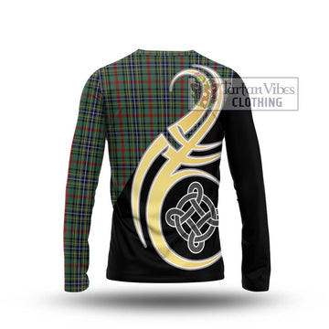 Bisset Tartan Long Sleeve T-Shirt with Family Crest and Celtic Symbol Style - Tartan Vibes Clothing