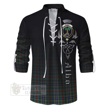 Bisset Tartan Ghillie Kilt Shirt Featuring Alba Gu Brath Family Crest Celtic Inspired - Tartan Vibes Clothing