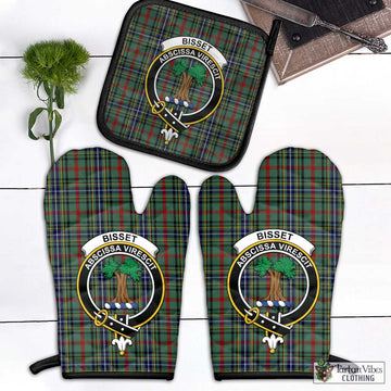 Bisset Tartan Combo Oven Mitt & Pot-Holder with Family Crest - Tartan Vibes Clothing