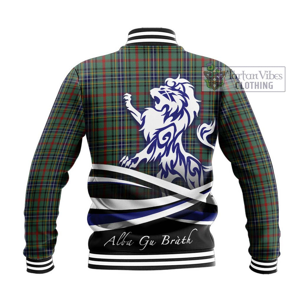 Bisset Tartan Baseball Jacket with Alba Gu Brath Regal Lion Emblem - Tartan Vibes Clothing