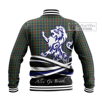 Bisset Tartan Baseball Jacket with Alba Gu Brath Regal Lion Emblem - Tartan Vibes Clothing