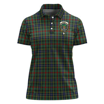 Bisset Tartan Polo Shirt with Family Crest For Women
