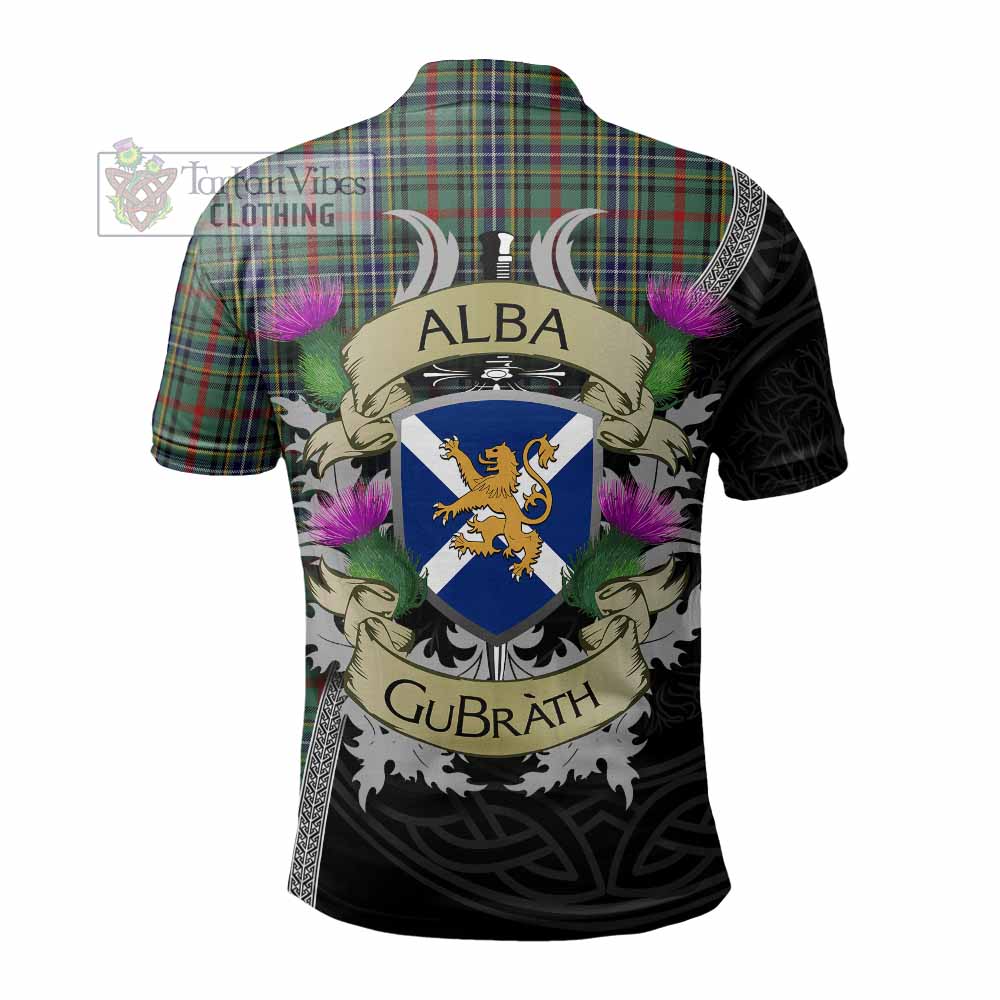 Tartan Vibes Clothing Bisset Tartan Family Crest Polo Shirt Lion Rampant Royal Thistle Shield Celtic Inspired