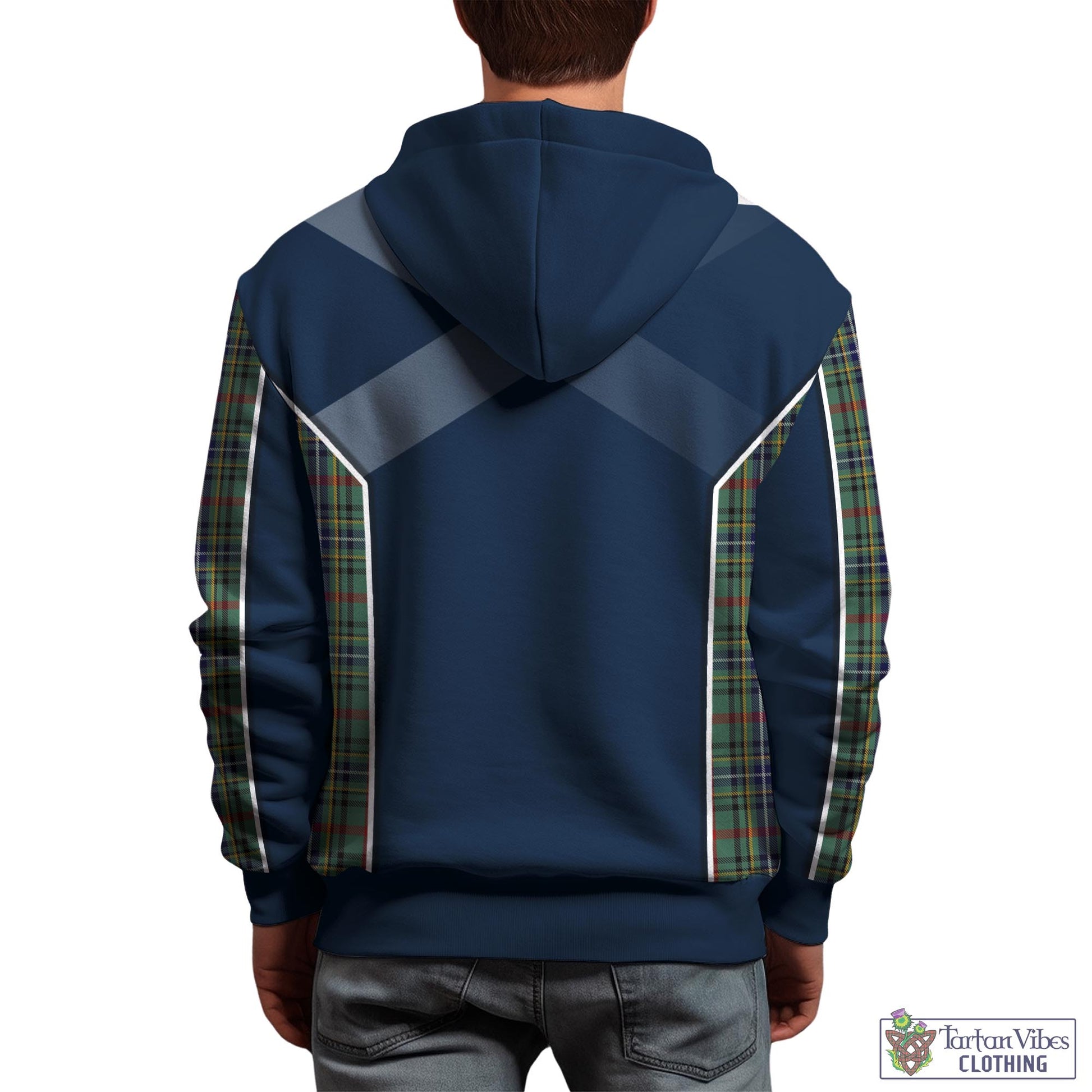 Tartan Vibes Clothing Bisset Tartan Hoodie with Family Crest and Lion Rampant Vibes Sport Style