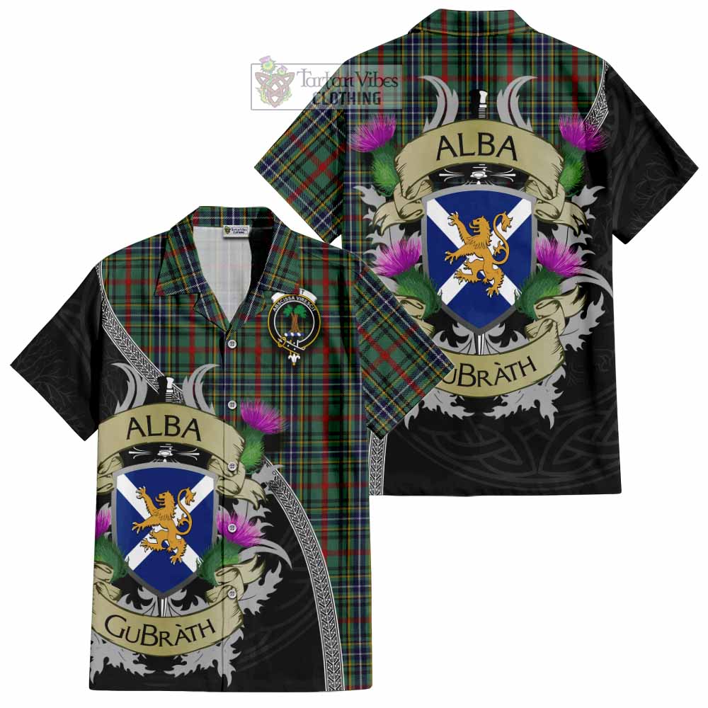 Bisset Tartan Family Crest Hawaiian Shirt Lion Rampant Royal Thistle Shield Celtic Inspired - Tartan Vibes Clothing