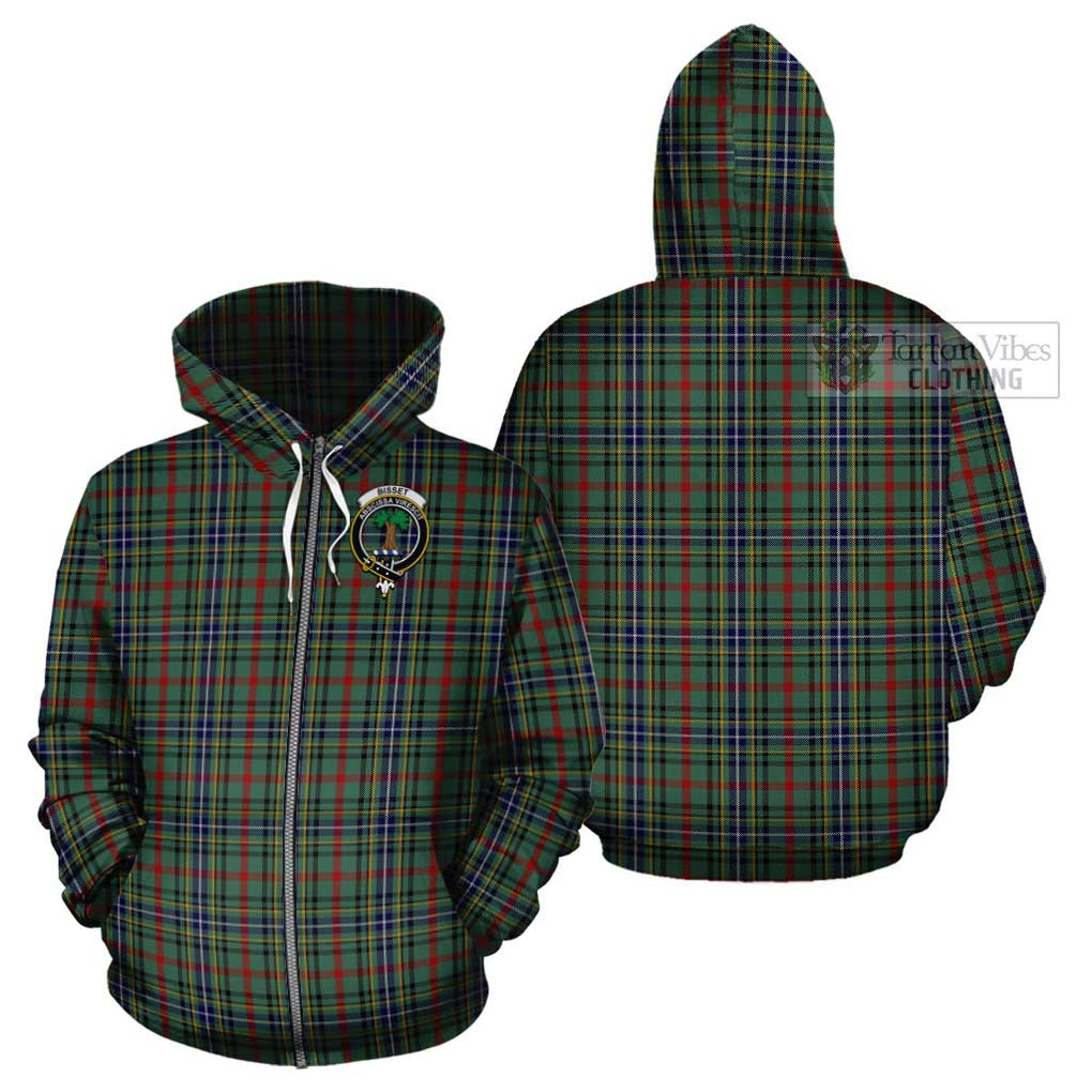 Bisset Tartan Cotton Hoodie with Family Crest - Tartan Vibes Clothing