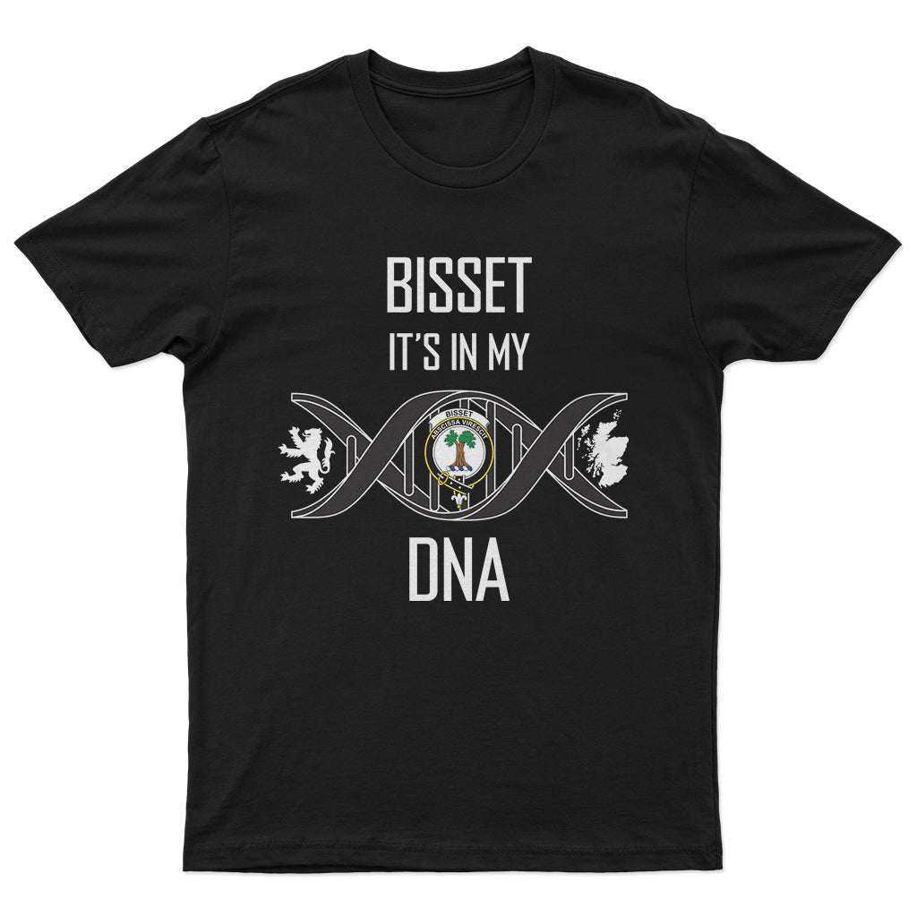 Bisset Family Crest DNA In Me Mens T Shirt - Tartanvibesclothing