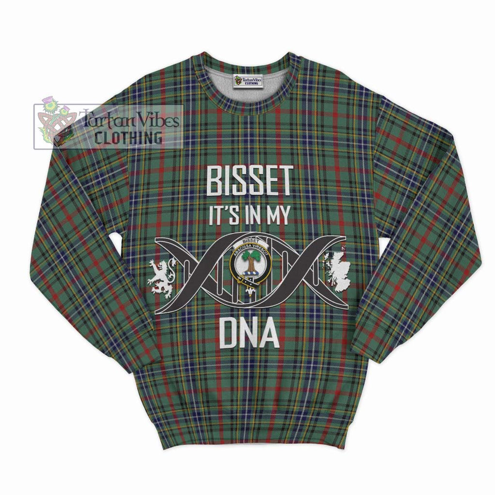 Bisset Tartan Sweatshirt with Family Crest DNA In Me Style - Tartan Vibes Clothing