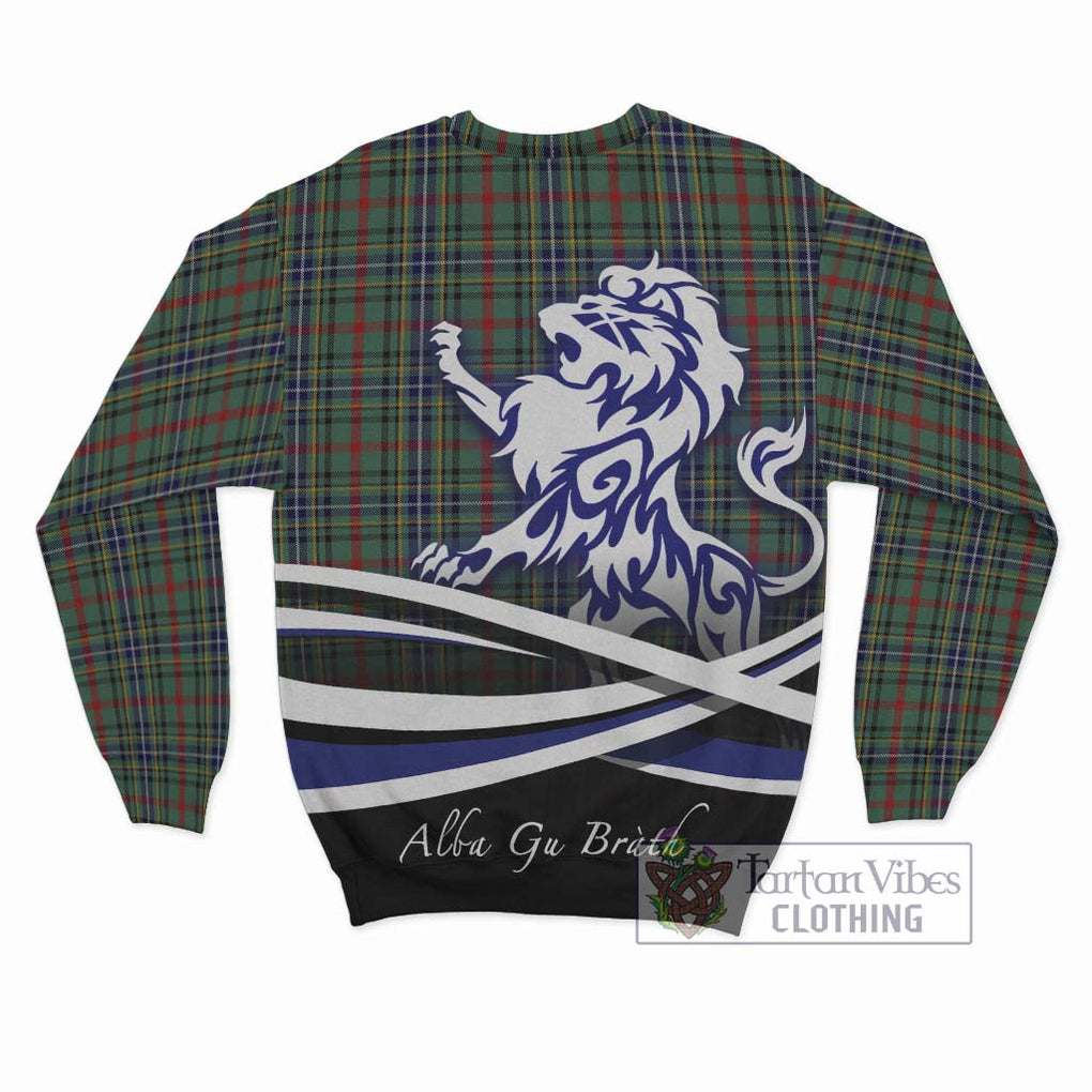 Bisset Tartan Sweatshirt with Alba Gu Brath Regal Lion Emblem - Tartan Vibes Clothing