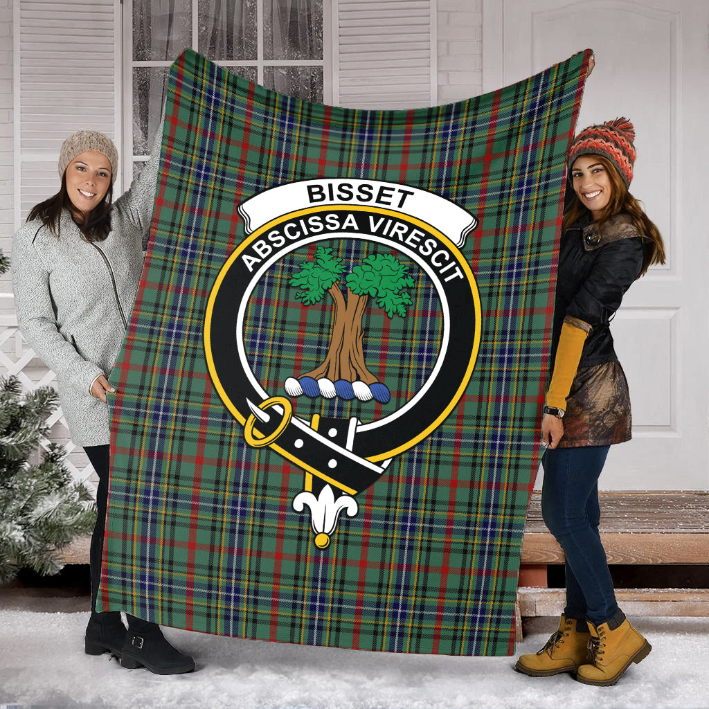 Bisset Tartan Blanket with Family Crest - Tartan Vibes Clothing