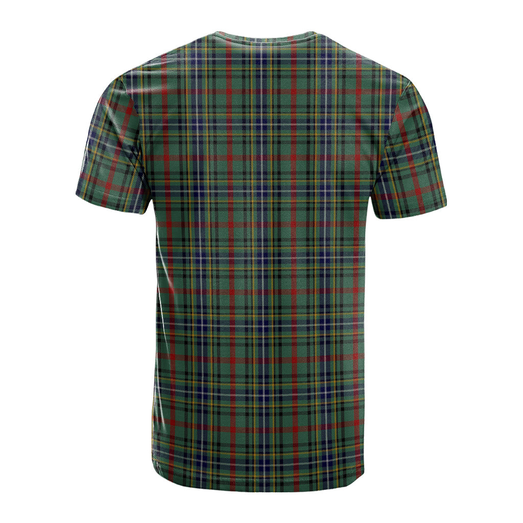 Bisset Tartan T-Shirt with Family Crest - Tartanvibesclothing