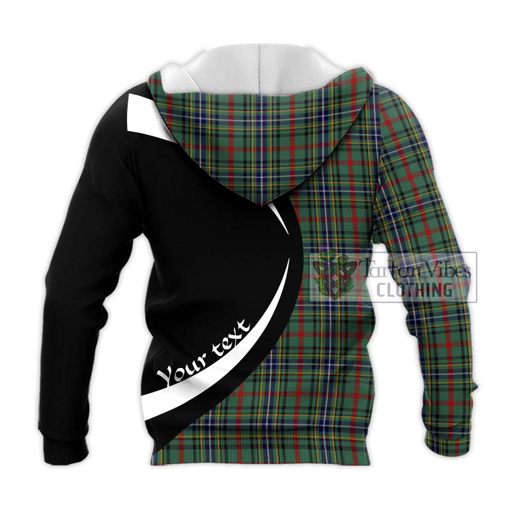 Bisset Tartan Knitted Hoodie with Family Crest Circle Style - Tartan Vibes Clothing