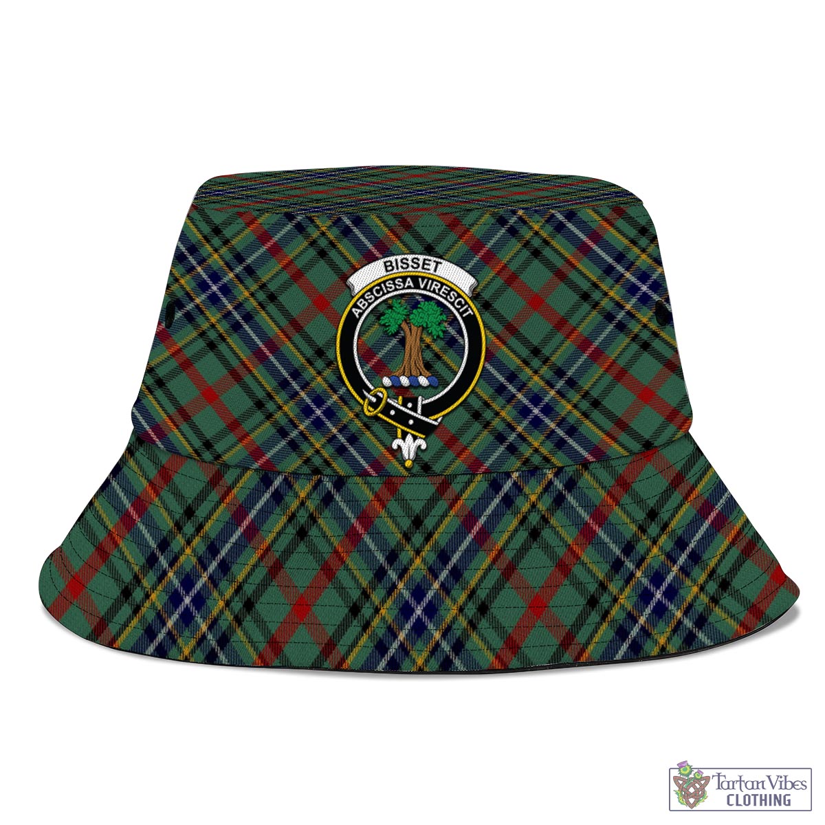 Bisset Tartan Bucket Hat with Family Crest - Tartan Vibes Clothing