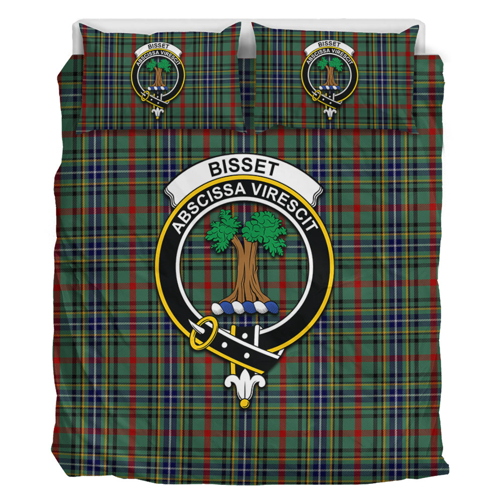 Bisset Tartan Bedding Set with Family Crest - Tartan Vibes Clothing