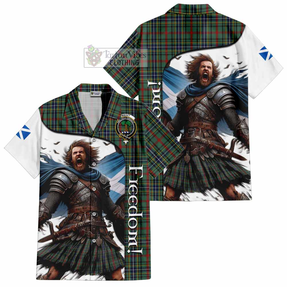 Bisset Crest Tartan Hawaiian Shirt Inspired by the Freedom of Scottish Warrior - Tartan Vibes Clothing