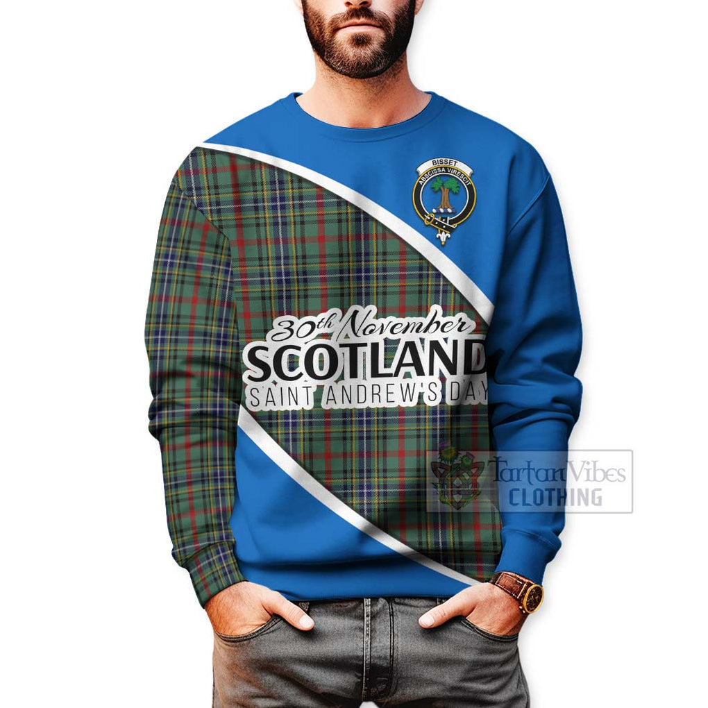 Bisset Family Crest Tartan Sweatshirt Celebrate Saint Andrew's Day in Style - Tartan Vibes Clothing